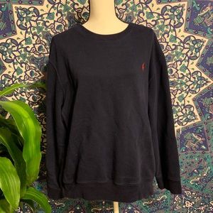 Navy Blue Polo by Ralph Lauren Crewneck Sweater